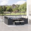 Outsunny Outdoor Rattan Conversation Set 11 Piece Sectional Sofa Wicker Table Chairs with Cushions for Patio Garden Cream White