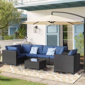 7 Pieces Outdoor Set Furniture Patio Furniture Sets Conversation Sets Balcony Furniture Outdoor Sectional for Outdoor Indoor Backyard Lawn Garden Porc