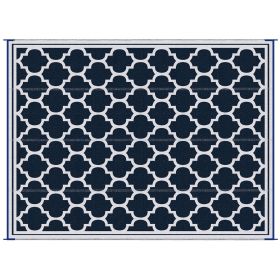 Outsunny Reversible Outdoor Rug Carpet, 9' x 18' Waterproof Plastic Straw Rug, Portable RV Camping Rugs with Carry Bag, Large Floor Mat for Backyard