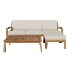 GRENADA L Shape 3pcs Acacia Sectional Patio Sofa Set