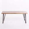 ZION INDUSTRIAL WOOD AND METAL COFFEE TABLE