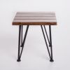 ZION INDUSTRIAL WOOD AND METAL ACCENT TABLE