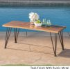 ZION INDUSTRIAL WOOD AND METAL COFFEE TABLE WITH ACCENT TABLE