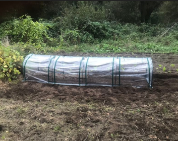 Portable Tunneled Greenhouse With 4 Zippered Doors, Water UV Fighting PVC Cover (Option: Dark Green Clear)