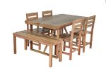 U_Style High-quality Acacia Wood Outdoor Table and Chair Set, Suitable for Patio, Balcony, Backyard
