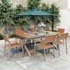 U_Style Experience Outdoor Dining Freedom with a Flexible Set Including Six Chairs and a Table that Extends from 62.9 to 82.6 Inches for Personalized